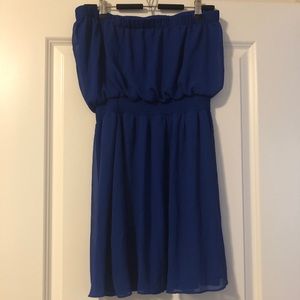 Silk strapless dress